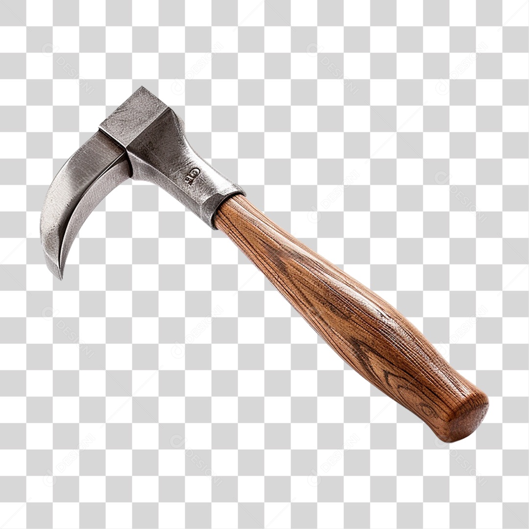 Martelo de Garra e Cabo de Madeira PNG Transparente