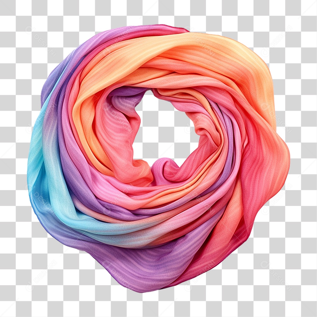 Pano Lenço Colorido PNG Transparente