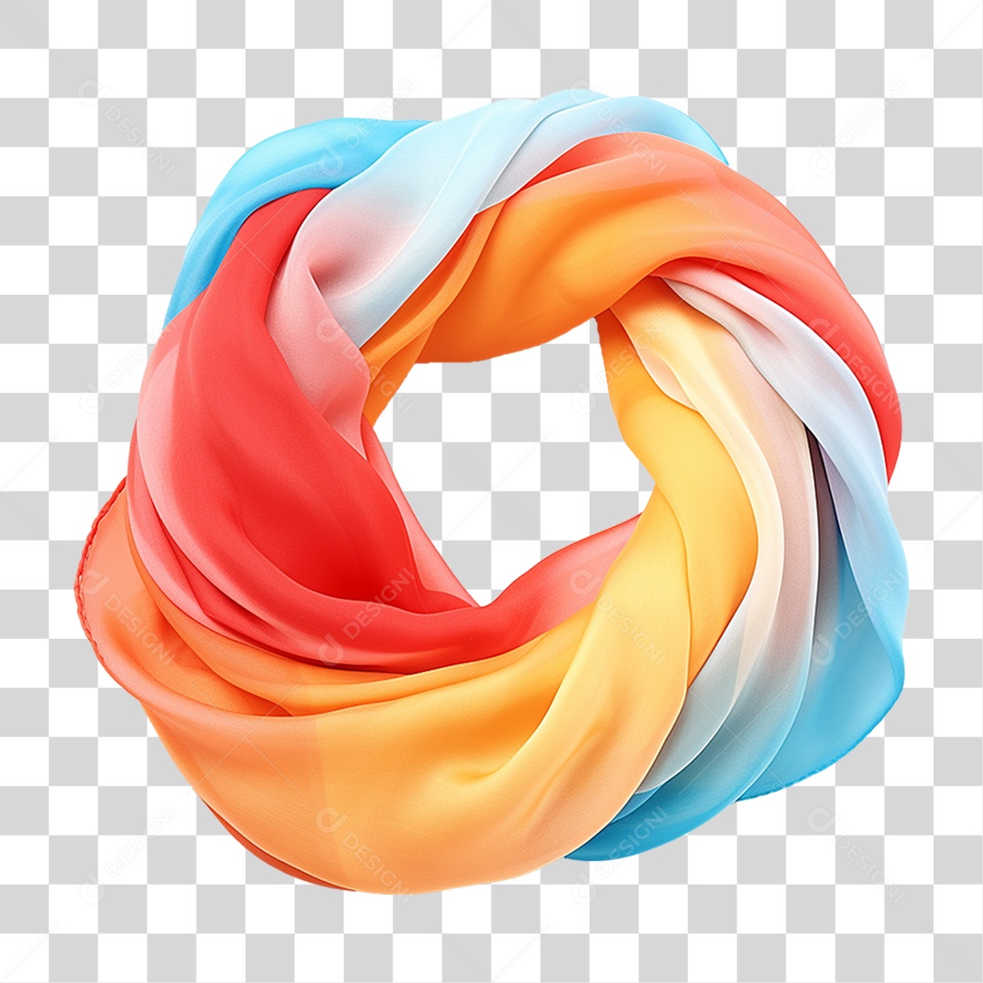 Pano Lenço Colorido PNG Transparente