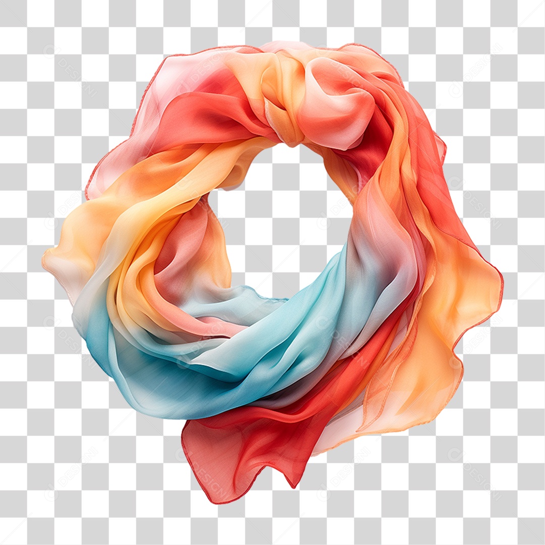 Pano Lenço Colorido PNG Transparente