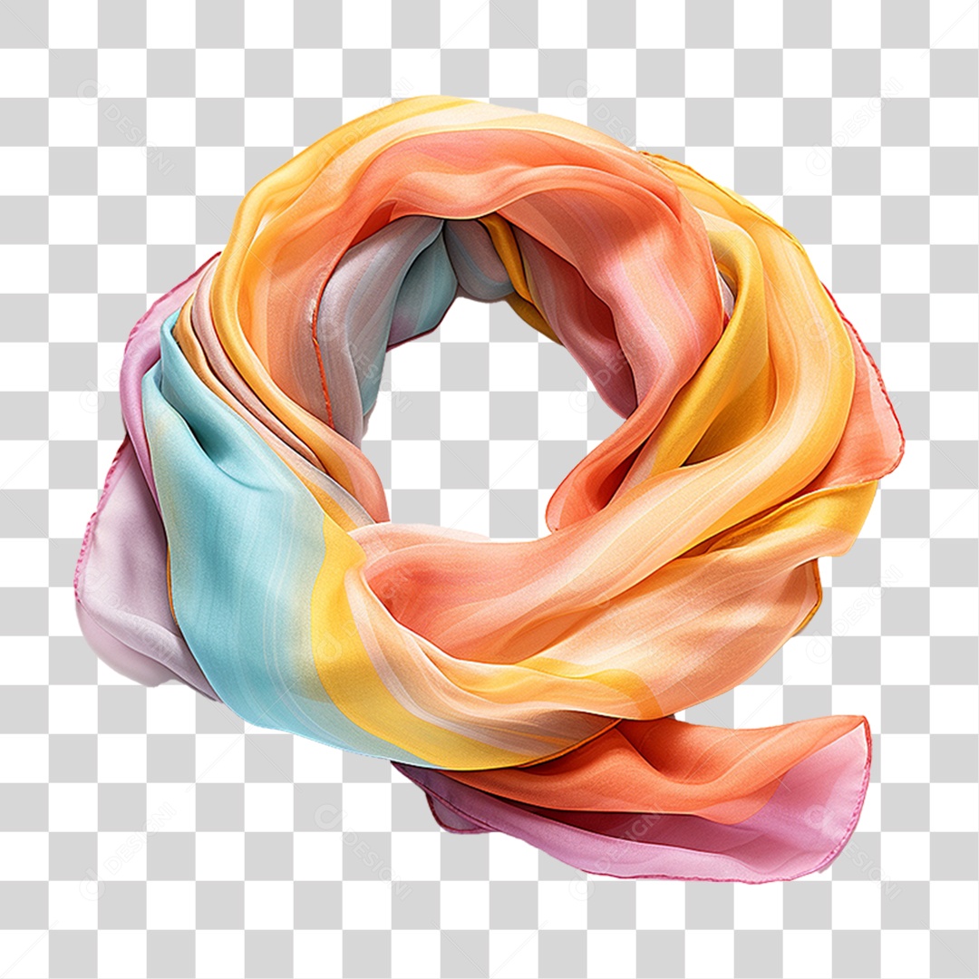 Pano Lenço Colorido PNG Transparente