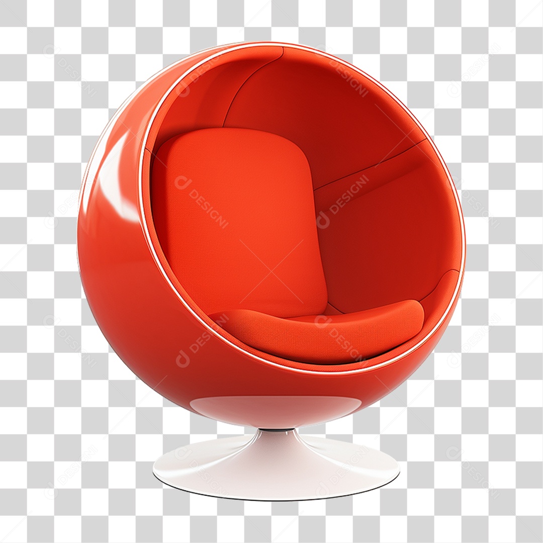 Cadeira Poltrona em Forma de Bola PNG Transparente