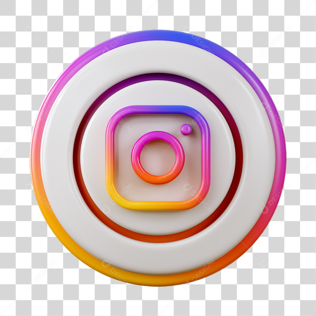 Ícone Circular Camadas Instagram PNG Transparente