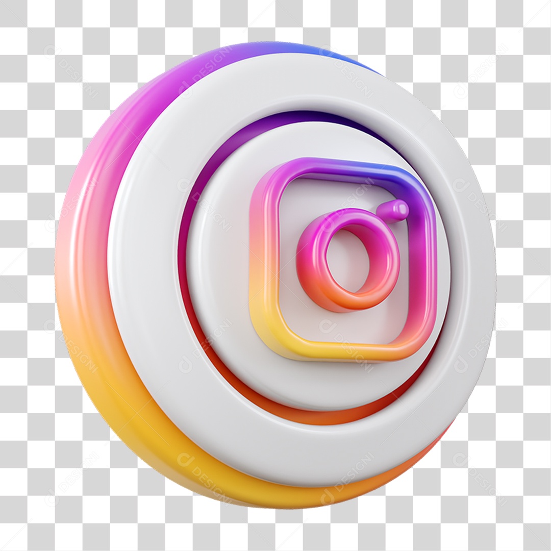 Ícone Circular Camadas Instagram PNG Transparente