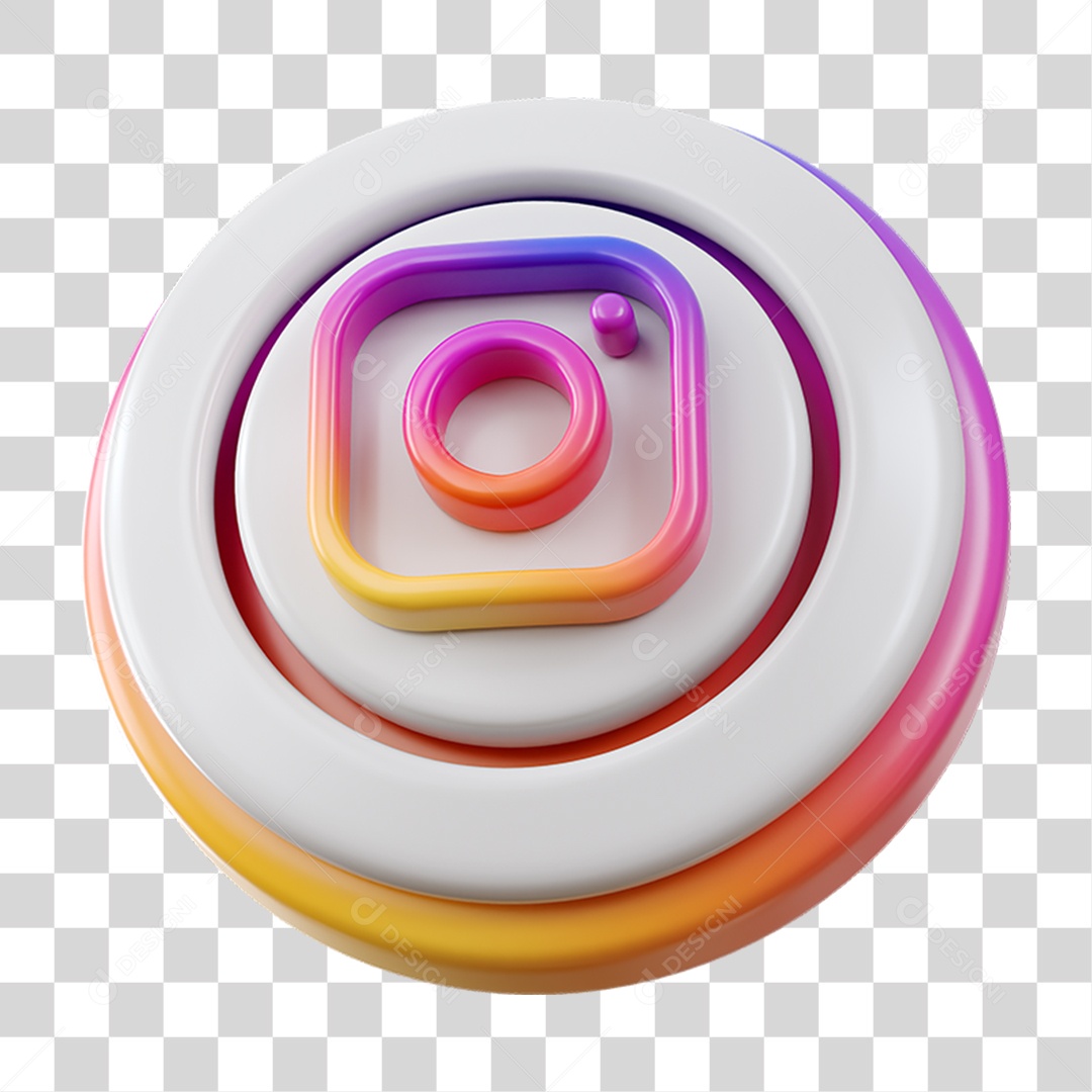 Ícone Circular Camadas Instagram PNG Transparente