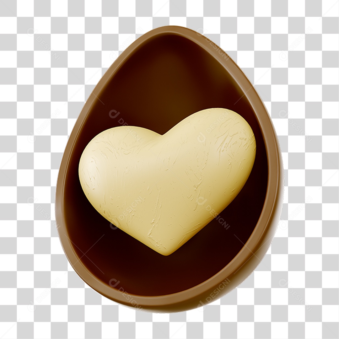 Ícone Ovo Coração PNG Transparente