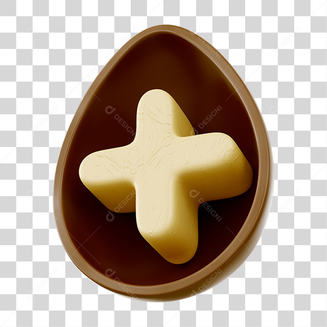 Ícone Ovo com Símbolo + PNG Transparente