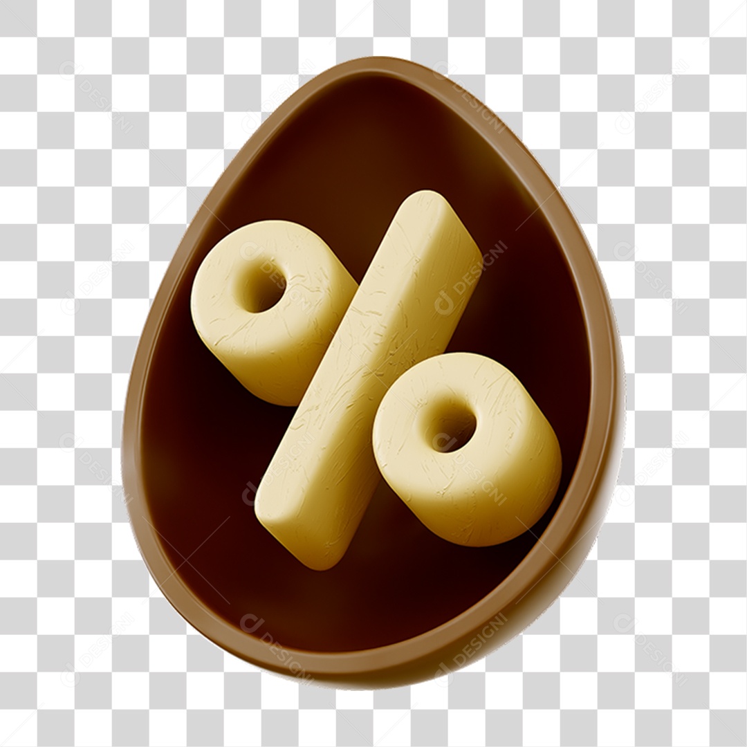 Ícone Ovo com Símbolo de Porcentagem PNG Transparente