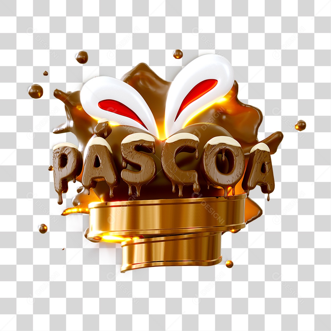 Selo Páscoa PNG Transparente