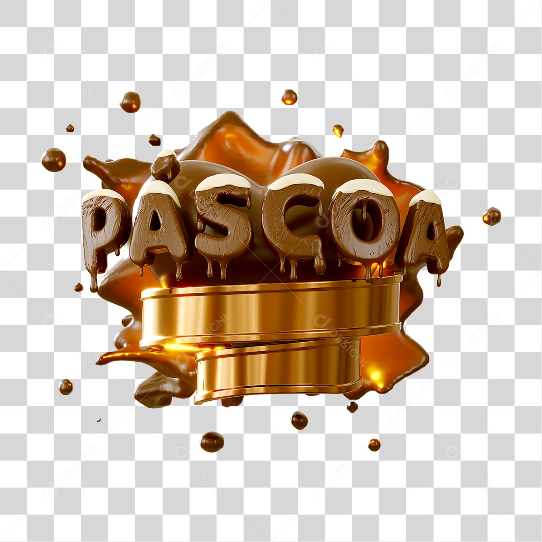 Selo Páscoa PNG Transparente