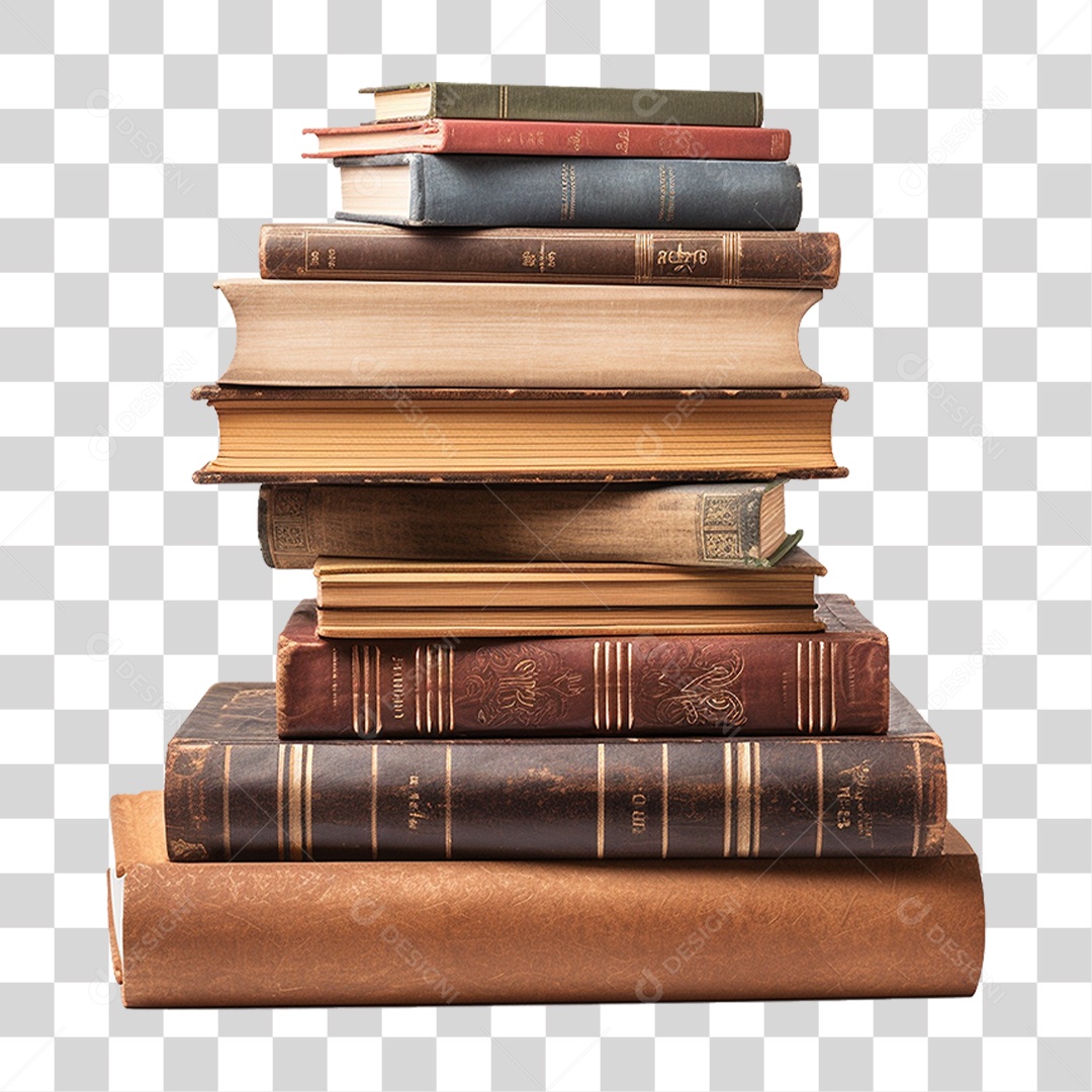 Pilha de Livros PNG Transparente