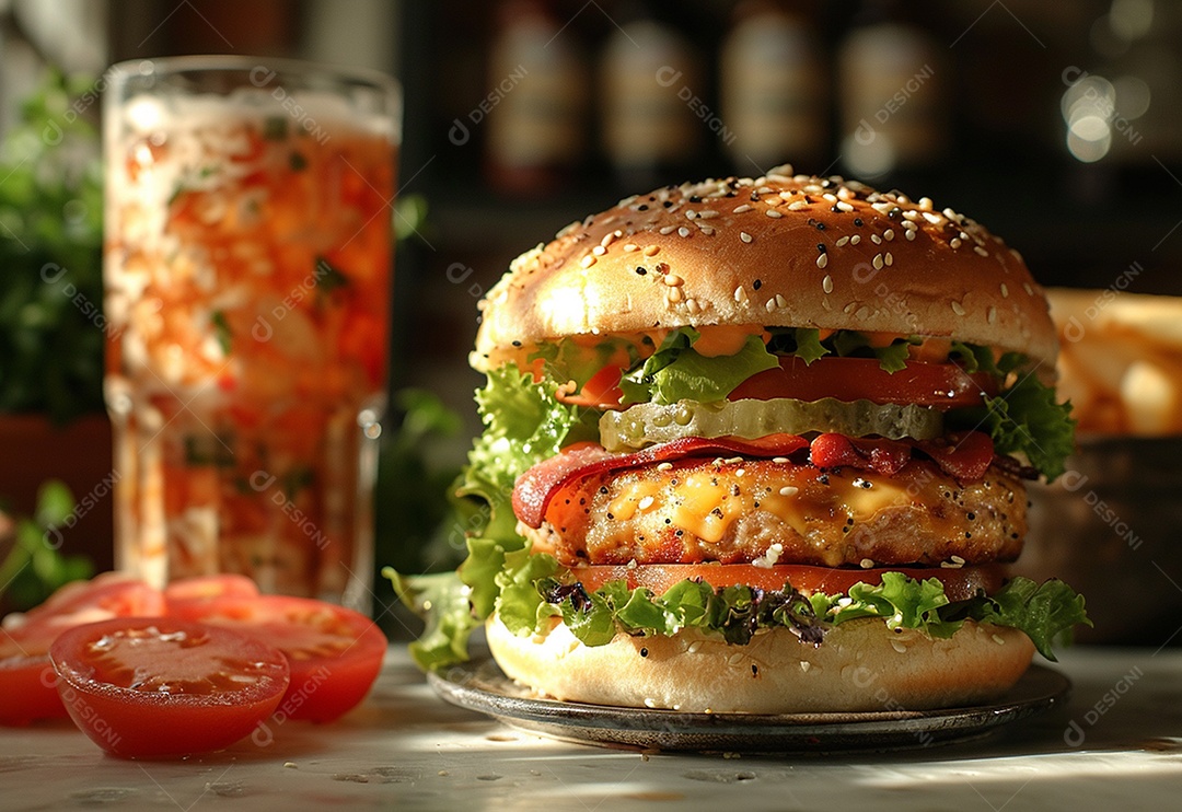 Fotografia de alimentos com Zinger Burger