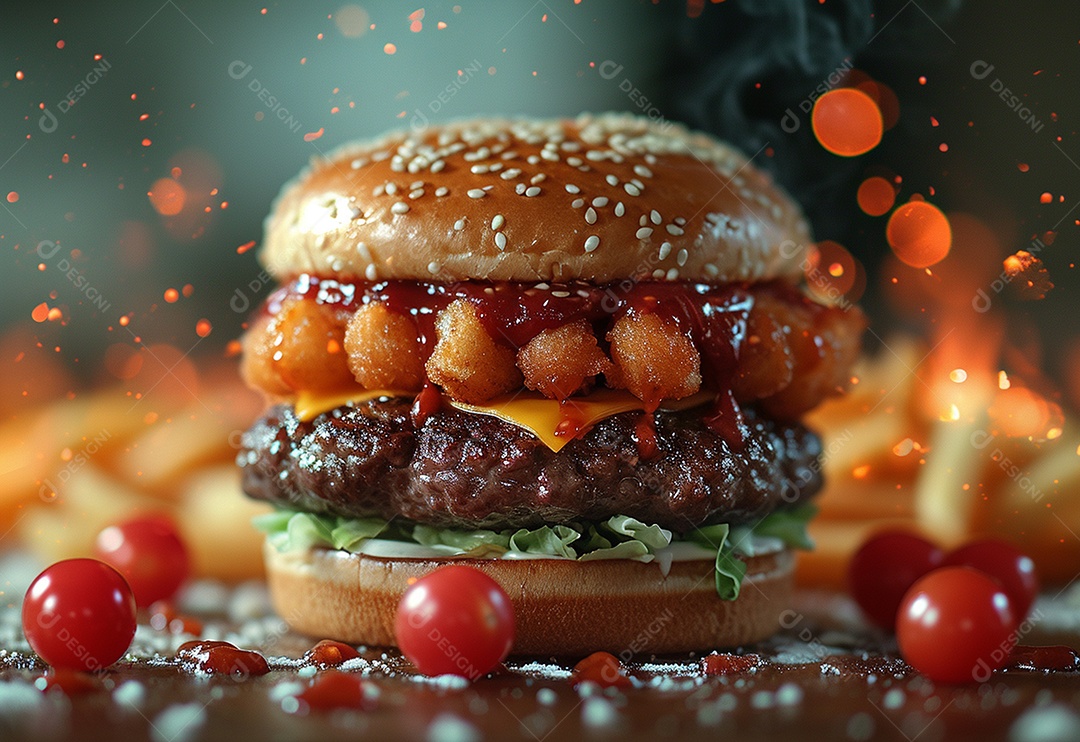 Fotografia de alimentos com Zinger Burger