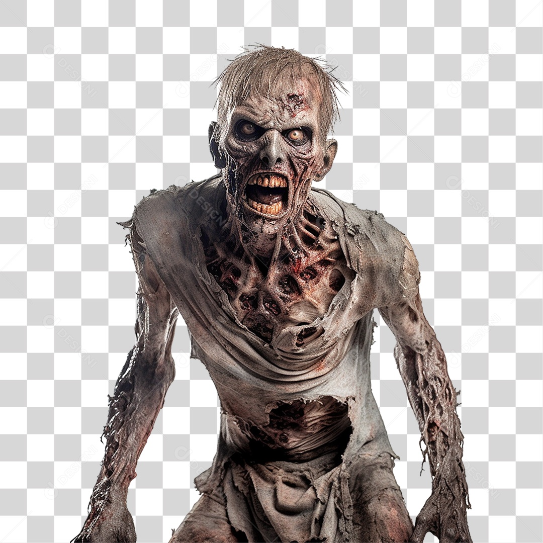 Zoombie Halloween PNG Transparente