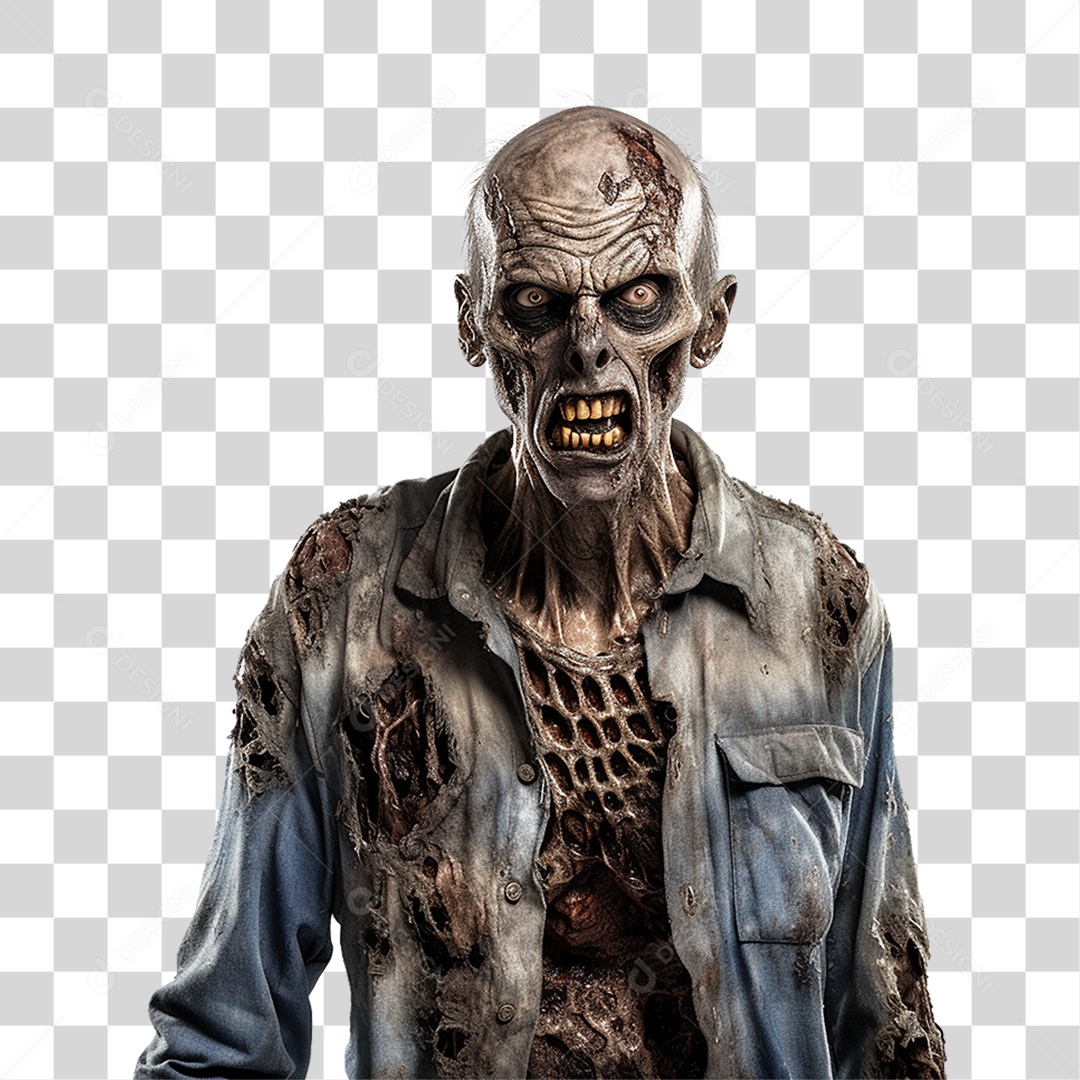 Zoombie Halloween PNG Transparente