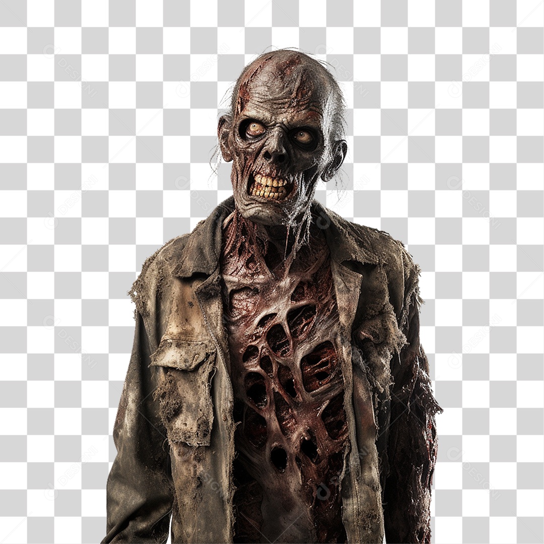 Zoombie Halloween PNG Transparente