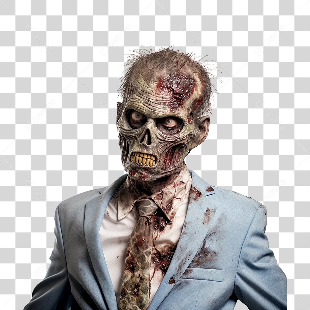 Zoombie Halloween PNG Transparente