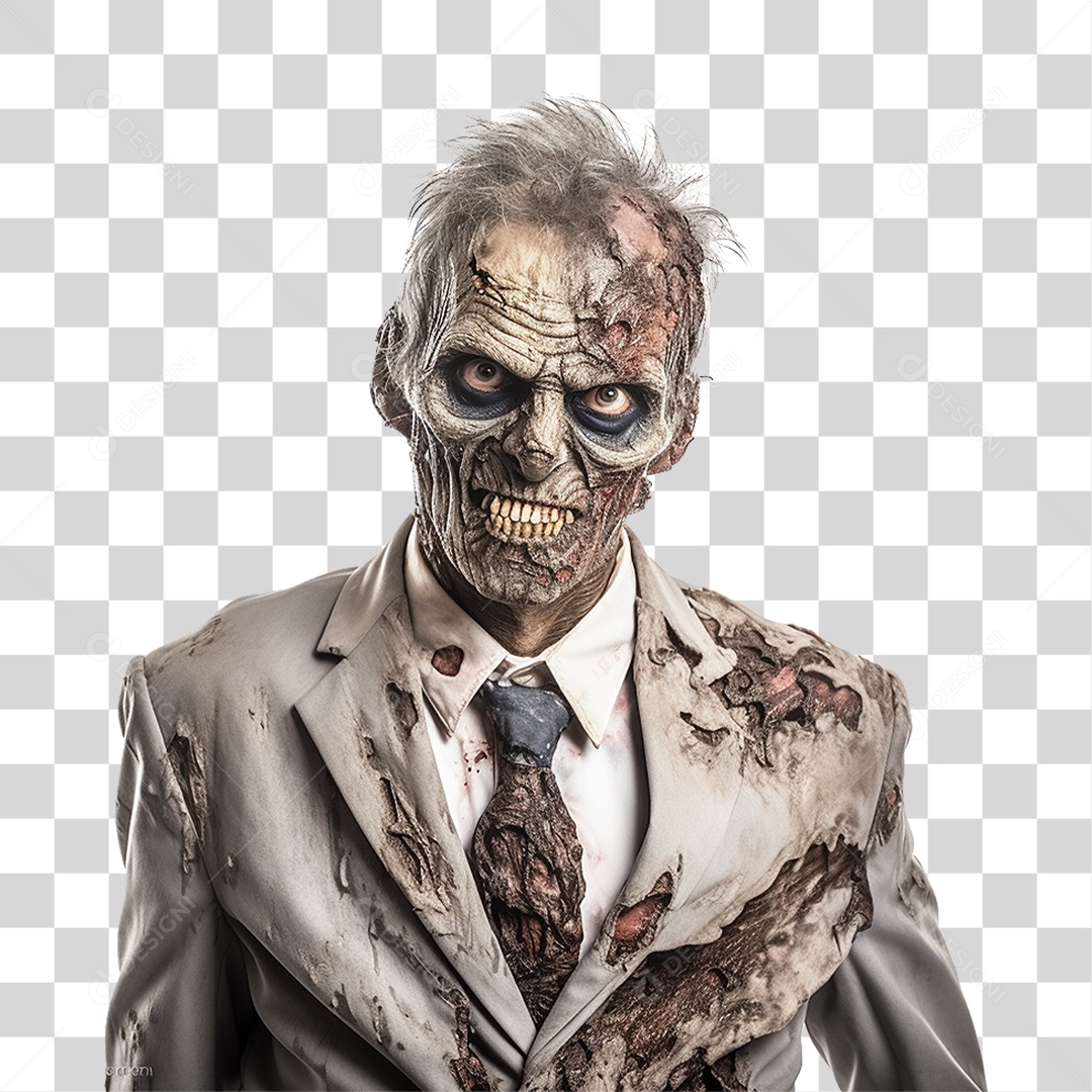 Zoombie Halloween PNG Transparente