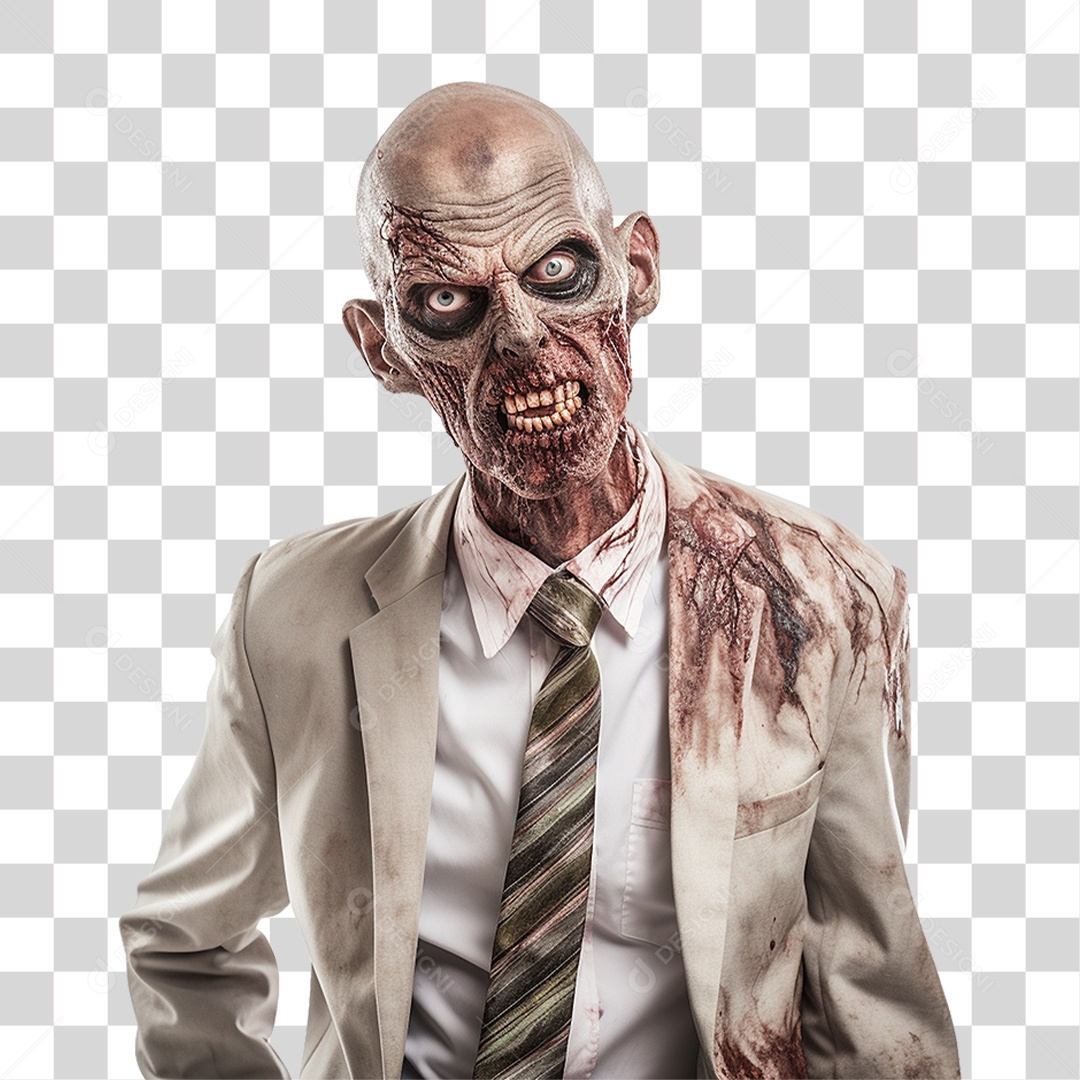 Zoombie Halloween PNG Transparente