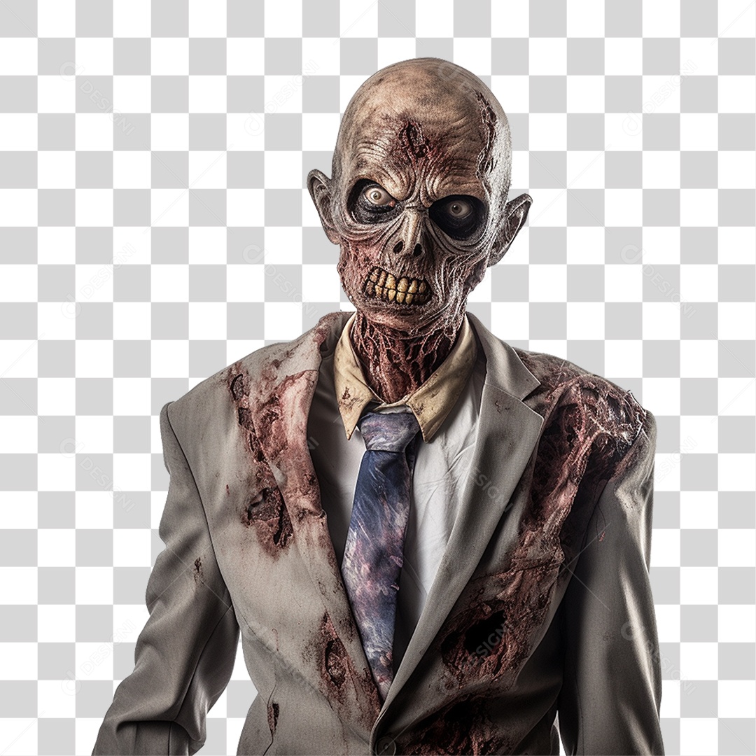 Zoombie Halloween PNG Transparente