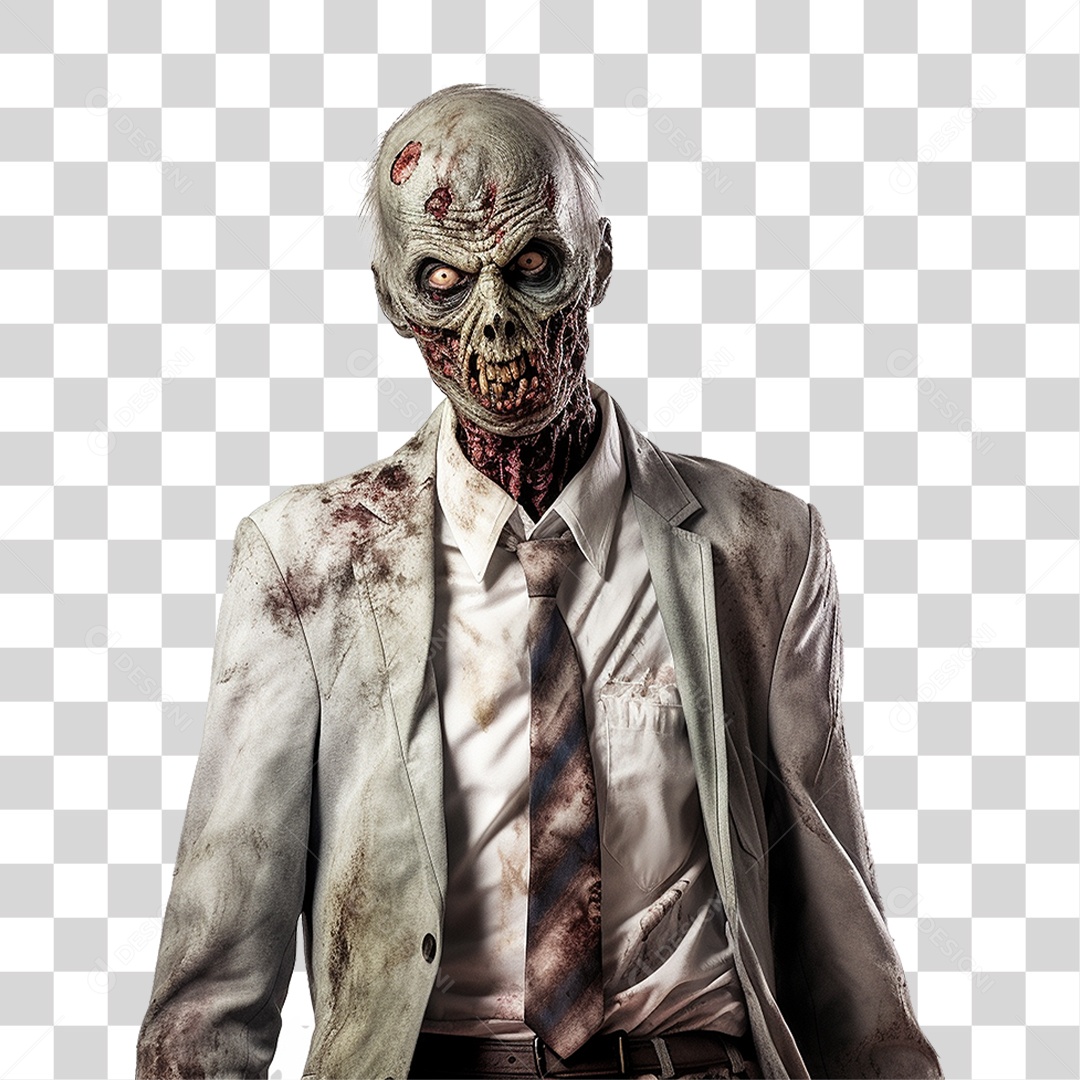 Zoombie Halloween PNG Transparente