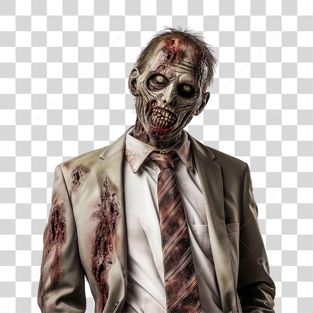 Zoombie Halloween PNG Transparente