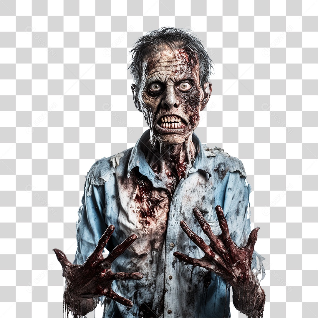 Zoombie Halloween PNG Transparente