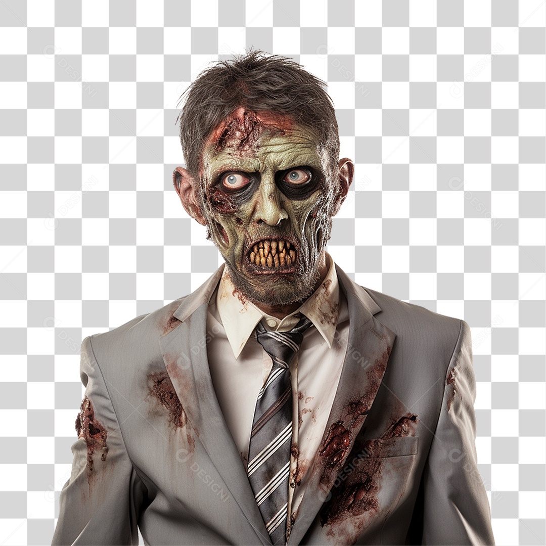 Zoombie Halloween PNG Transparente