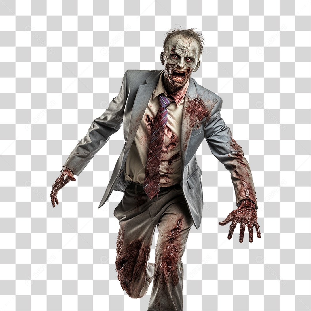 Zoombie Halloween PNG Transparente