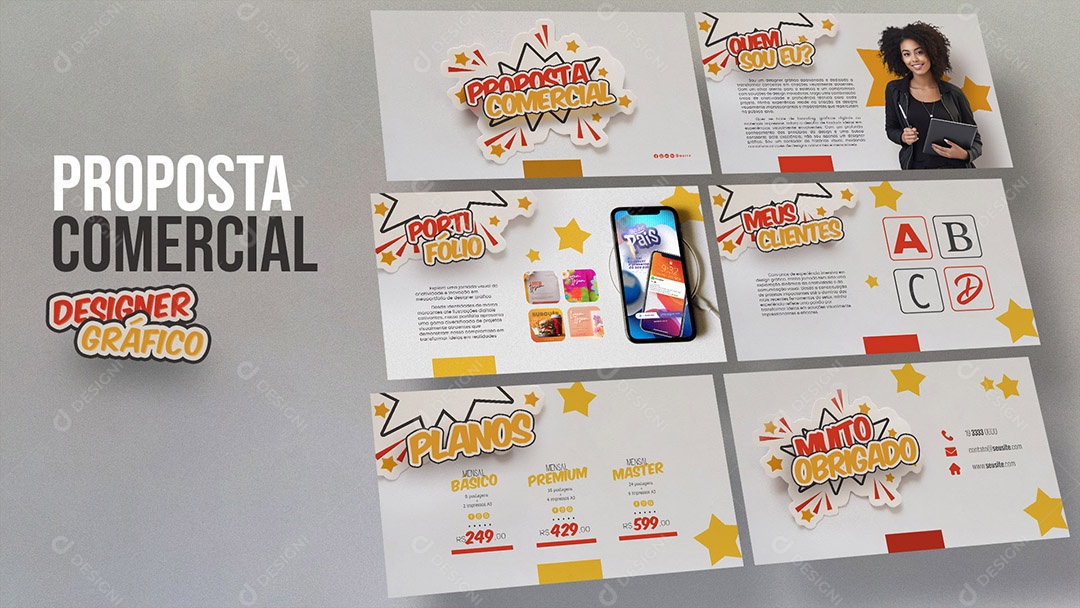 Proposta Comercial Designer Gráfico PSD Editável