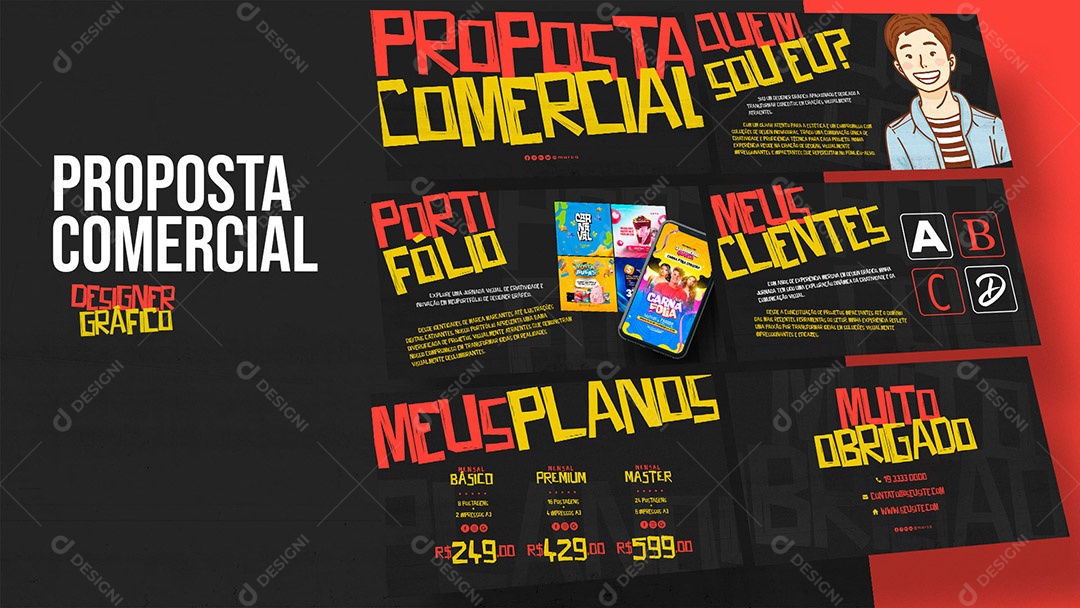 Proposta Comercial Designer Gráfico PSD Editável