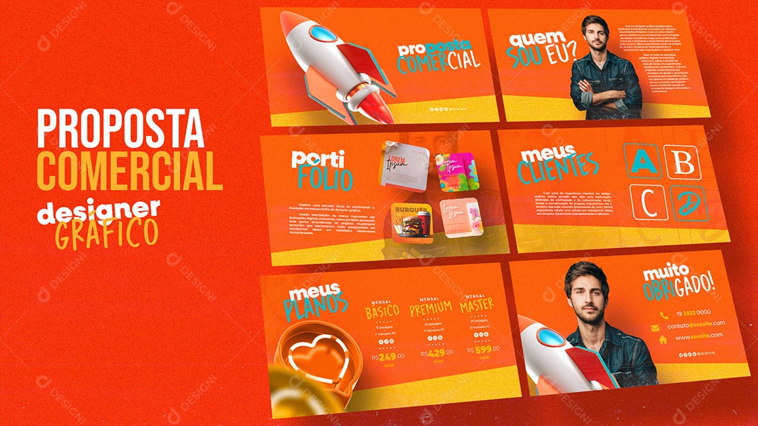 Proposta Comercial Designer Gráfico PSD Editável
