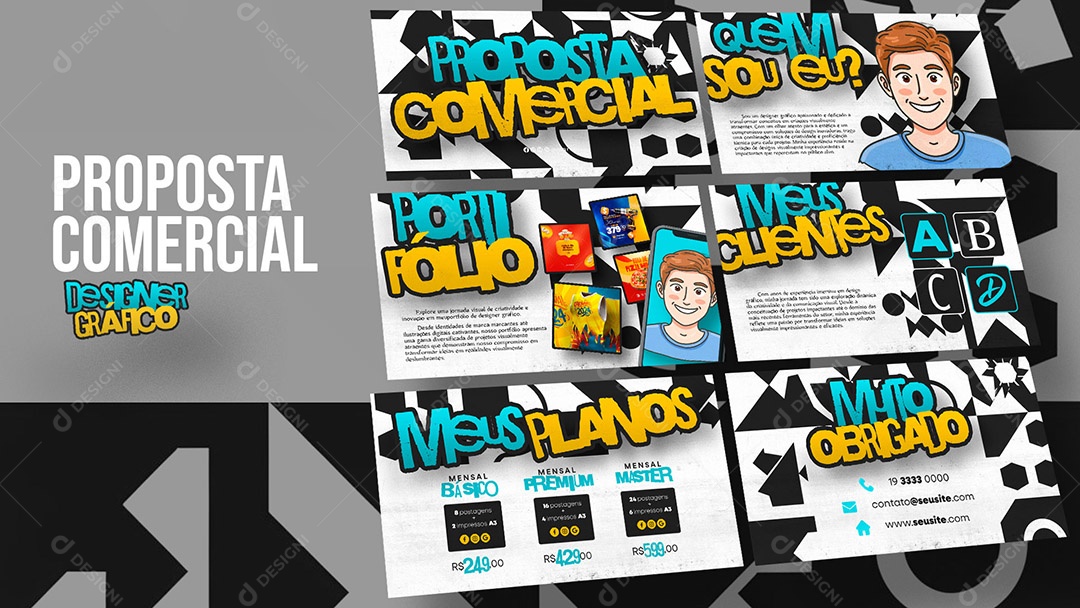 Proposta Comercial Designer Gráfico PSD Editável
