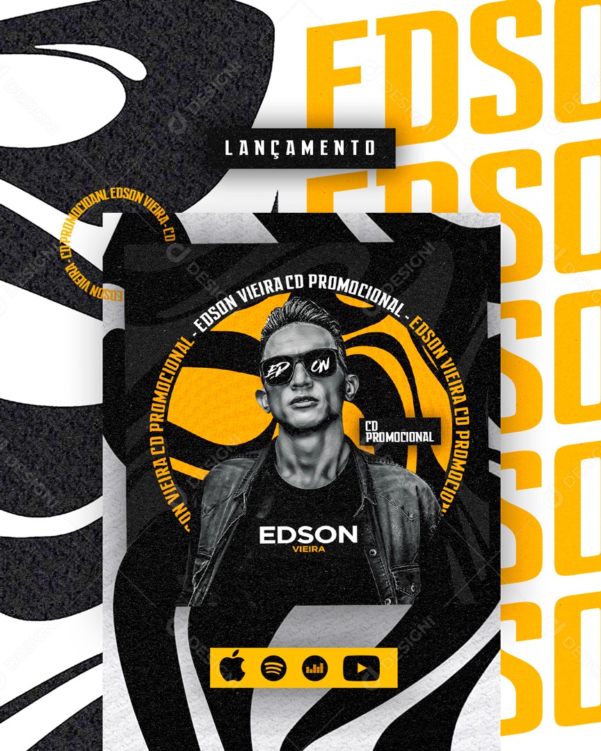 Social Media Flyer Edson Vieira PSD Editável