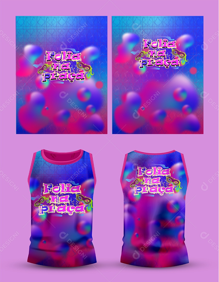 Modelo de Abadá de Carnaval Folia na Praça AI