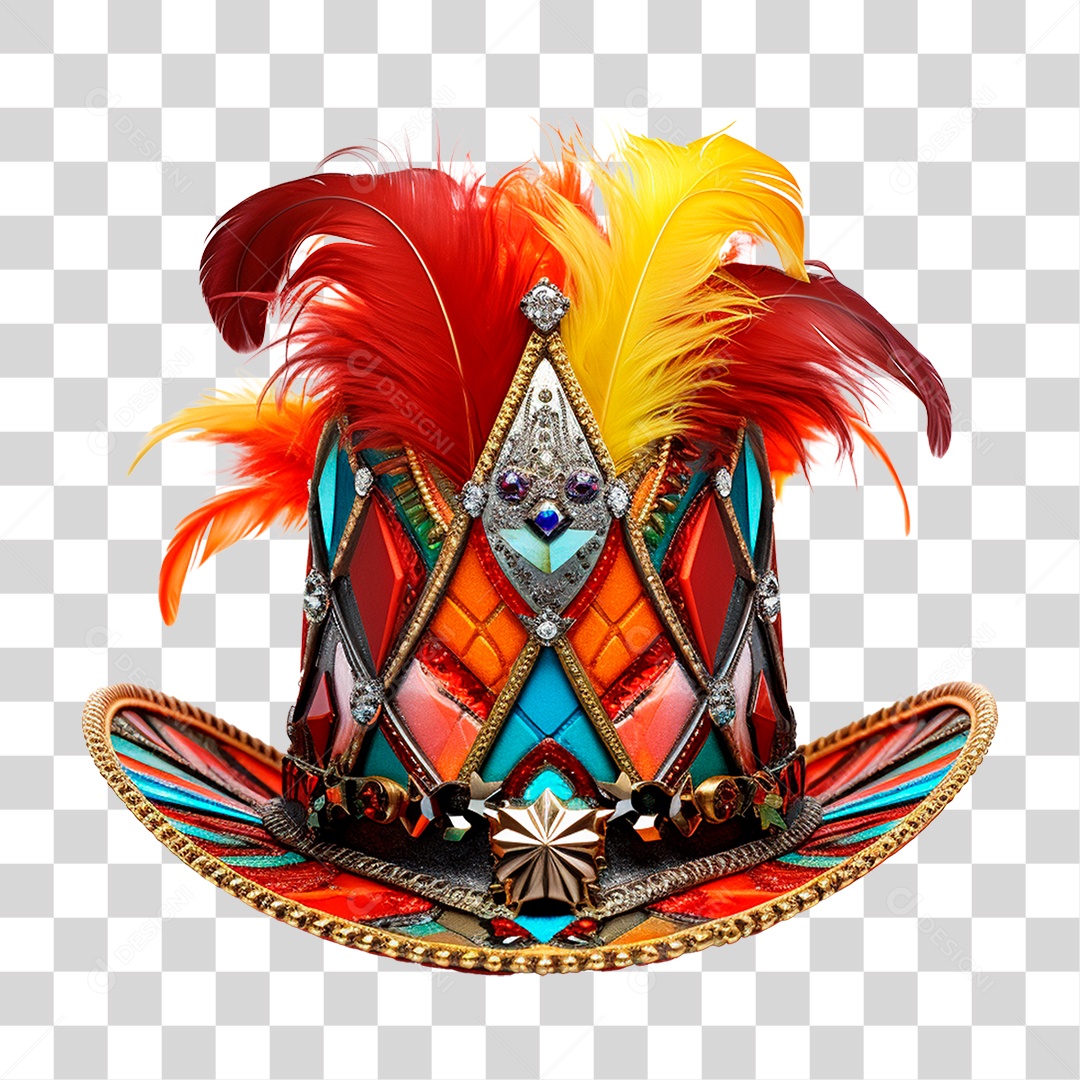 Chapéu de Carnaval PNG Transparente