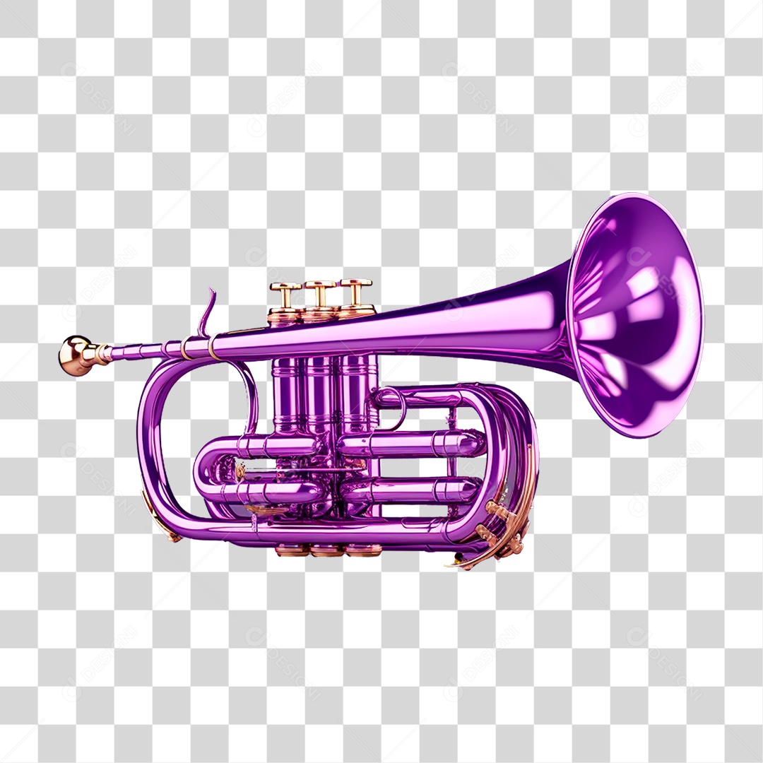 Instrumento Musical Trompete PNG Transparente