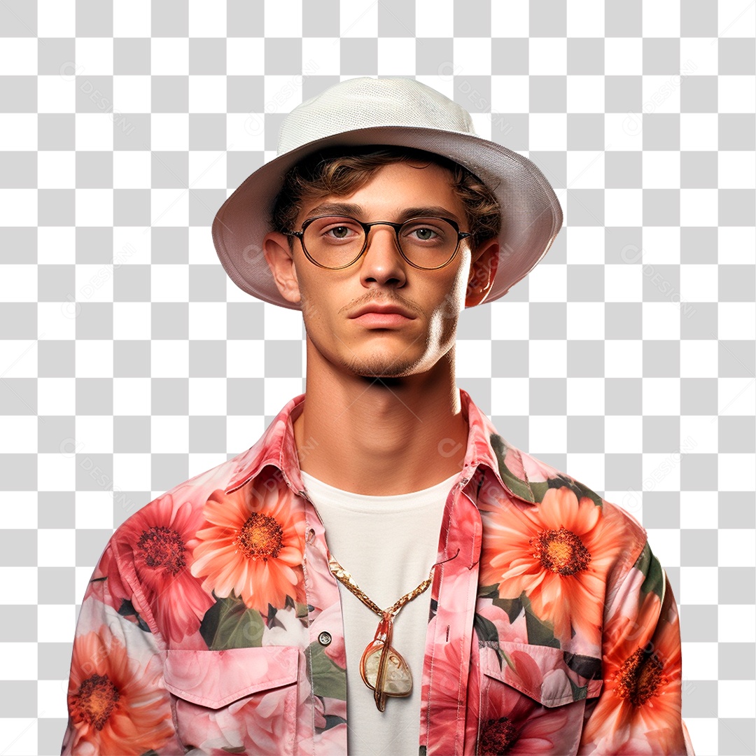 Homem com Roupa de Praia PNG Transparente