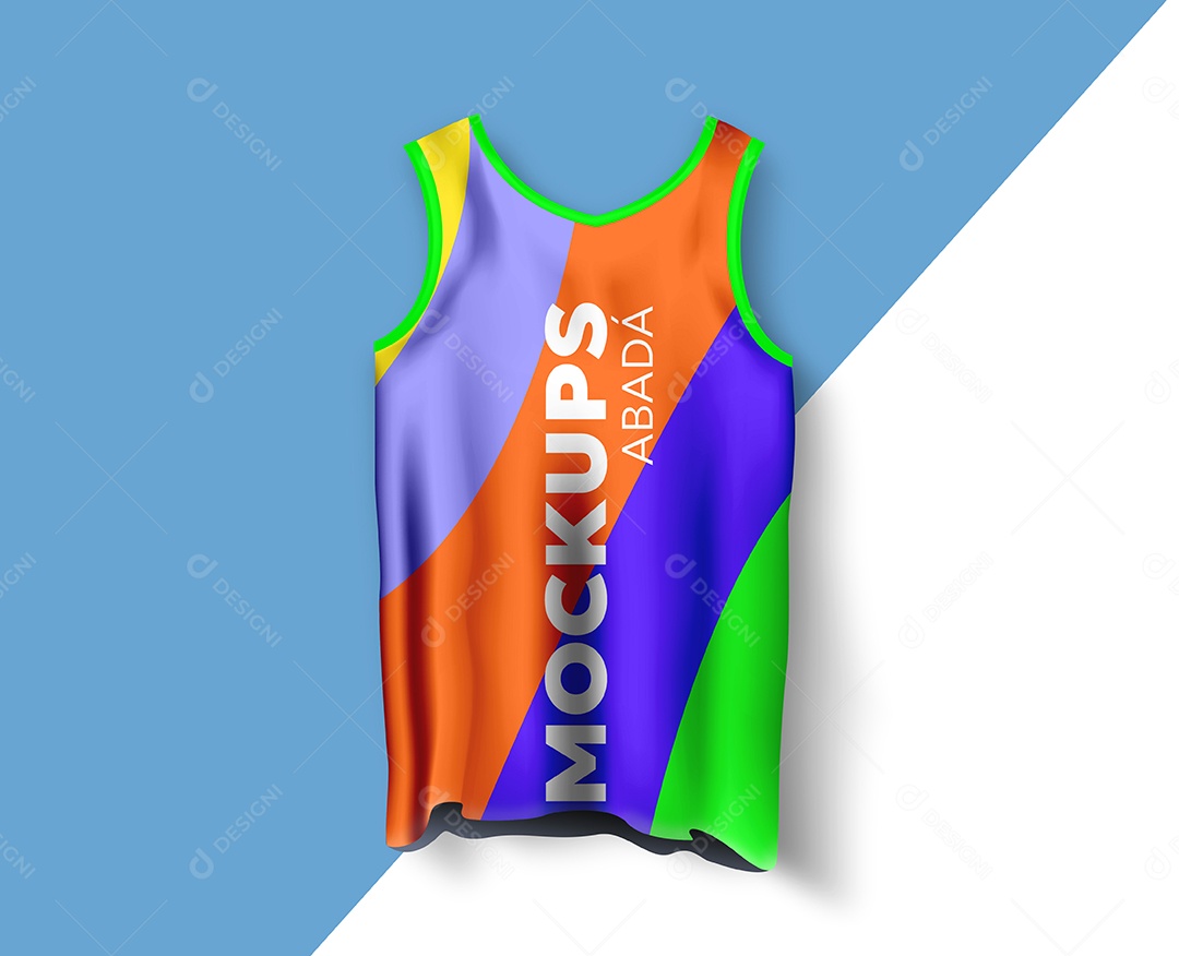 Modelo de Abadá de Carnaval Frente Mockup PSD Editável