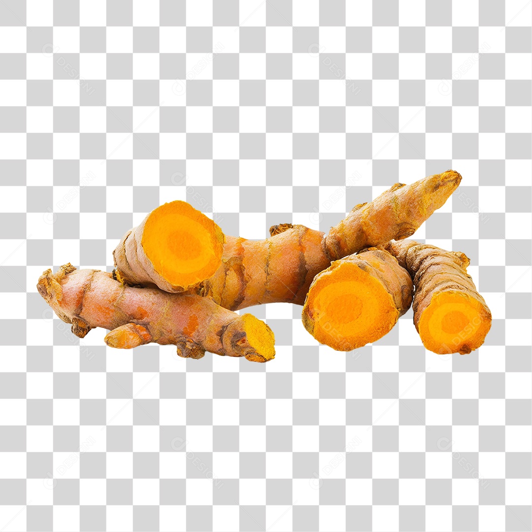 Raiz de Cúrcuma Açafrão PNG Transparente