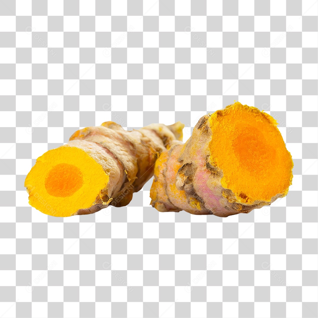 Raiz de Cúrcuma Açafrão PNG Transparente