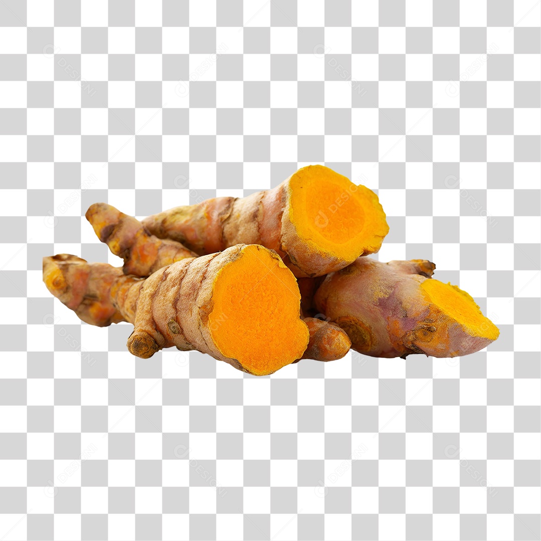 Raiz de Cúrcuma Açafrão PNG Transparente