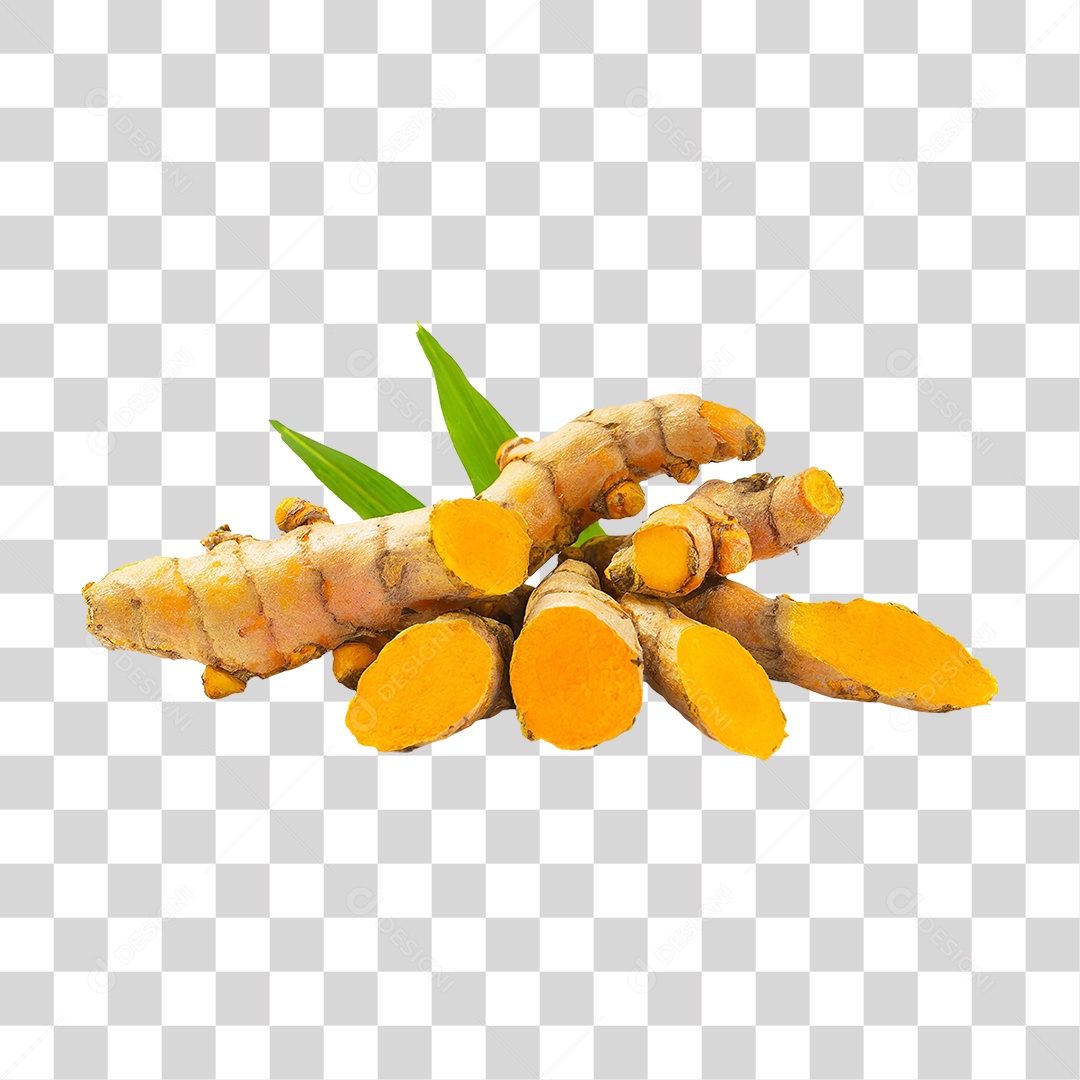 Raiz de Cúrcuma Açafrão PNG Transparente