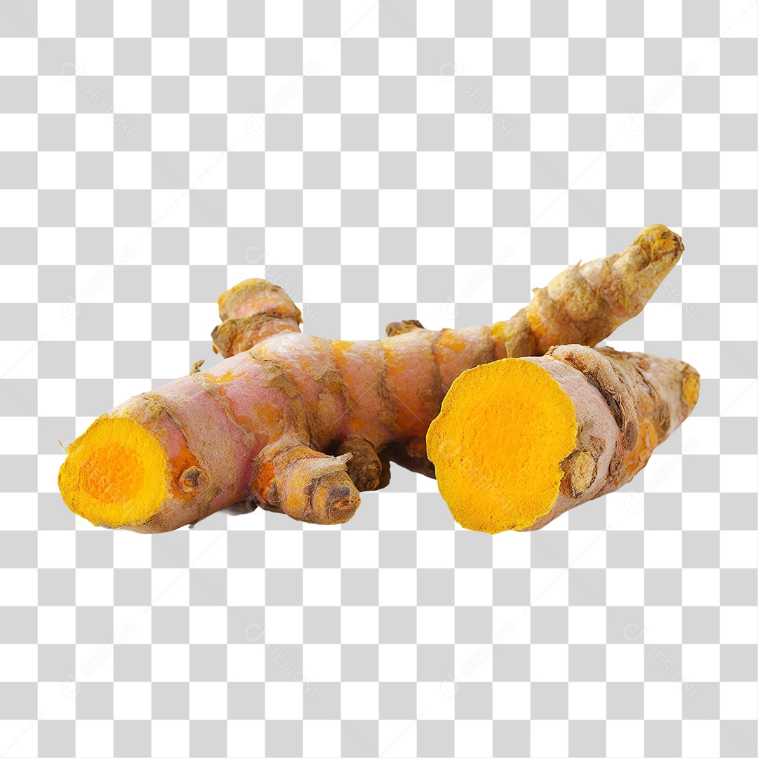 Raiz de Cúrcuma Açafrão PNG Transparente
