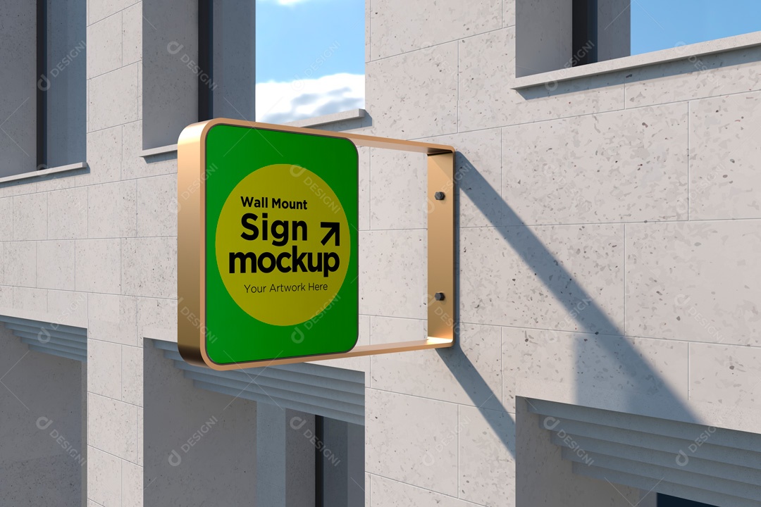 Mockup De Placa Quadrada PSD Editável