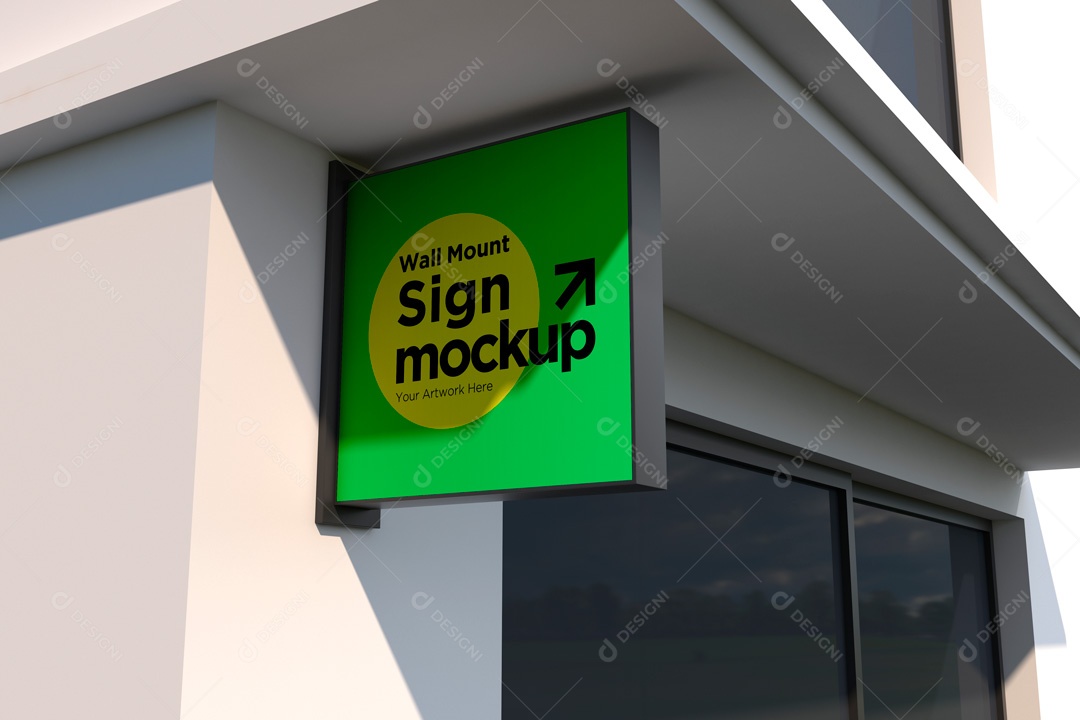 Mockup De Placa Quadrada PSD Editável