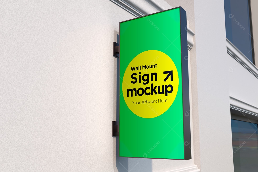 Editable PSD Vertical Rectangular Plate Mockup