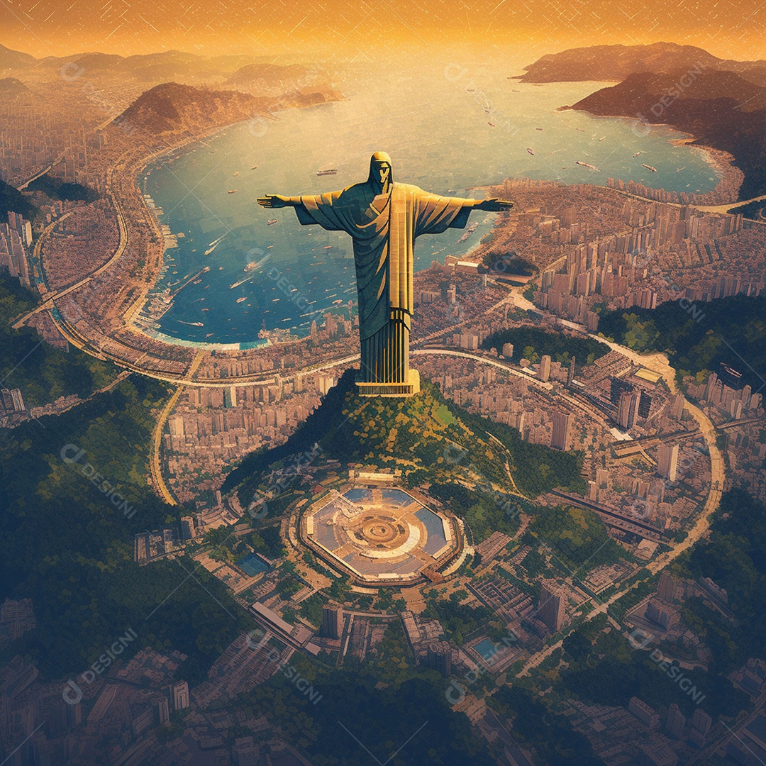 Estádio Cristo Redentor Maracanã e praia de copacabana