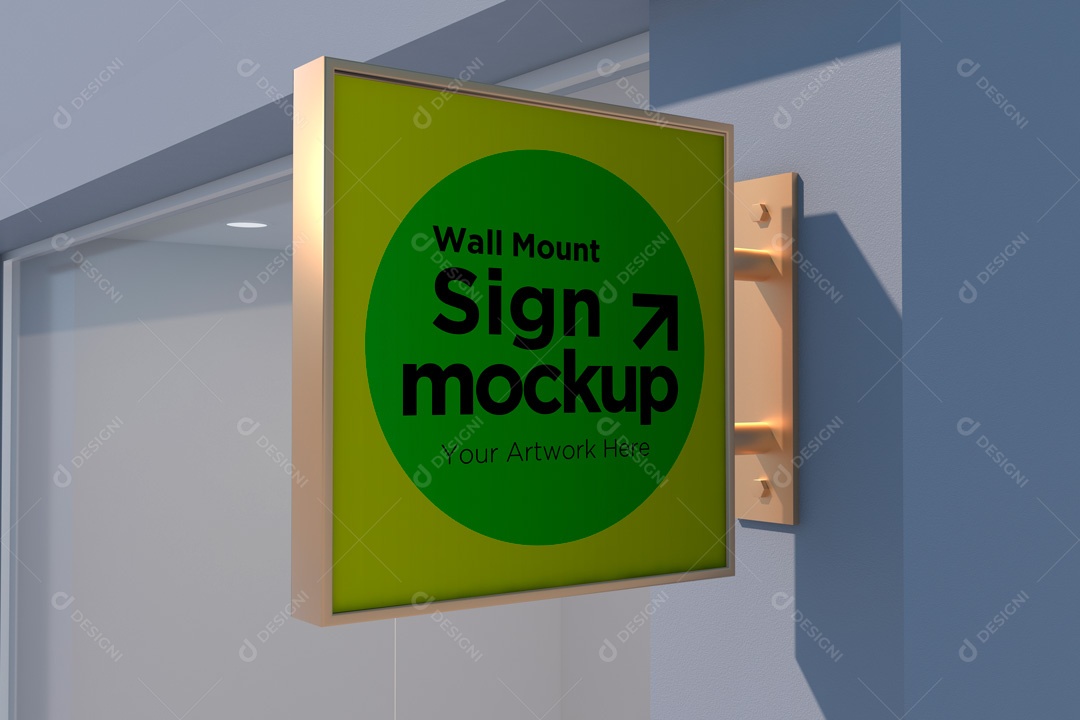 Mockup De Placa Quadrada PSD Editável