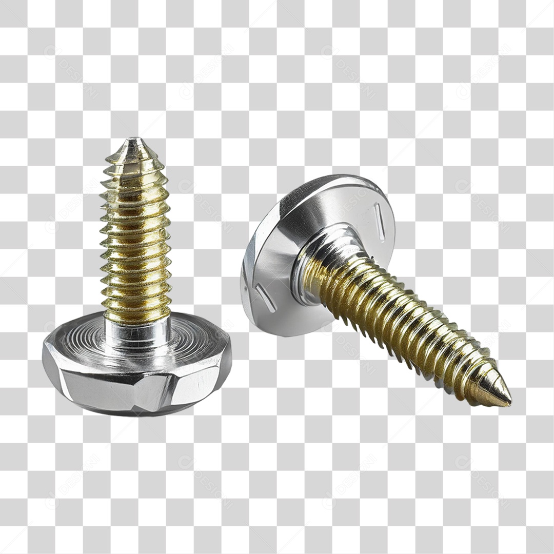 Parafuso de Metal PNG Transparente
